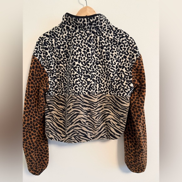 Vans Cropped Animal Print Fleece Jacket - Picture 4 of 7